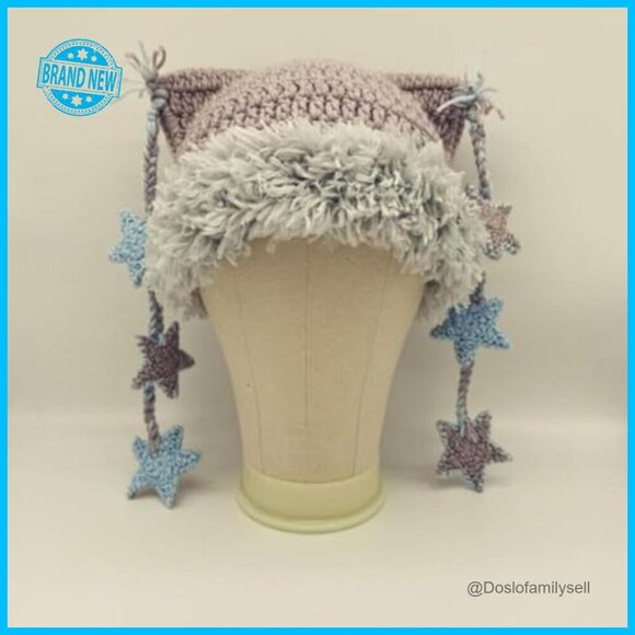 Y2K Cat Ear Beanie Goth Grunge Crochet Knit Hat Women\'s Winter Accessory main image 6